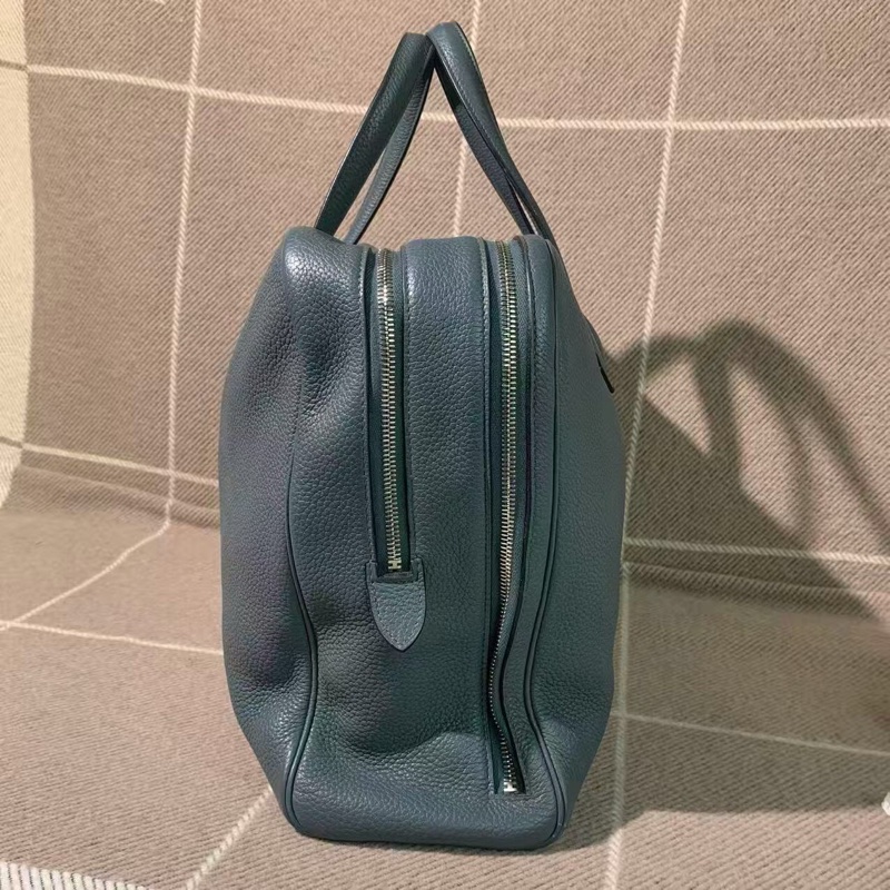 二手Hermes愛馬仕Victoria維多利亞手提單肩包，尺寸42灰色，方框Q刻-6