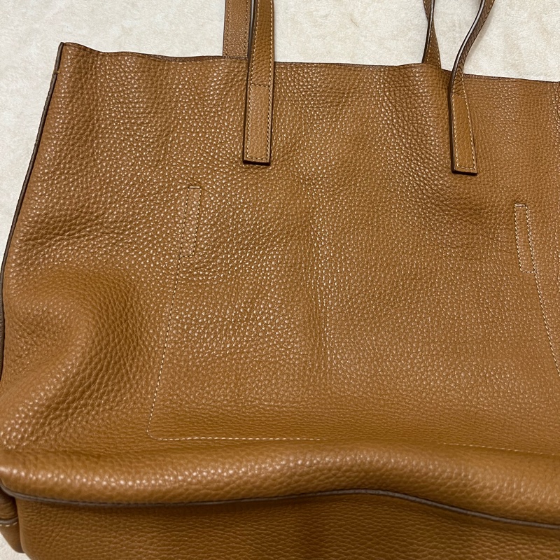 Prada 咖啡色托特包 鹿皮（少見的皮革款）-5