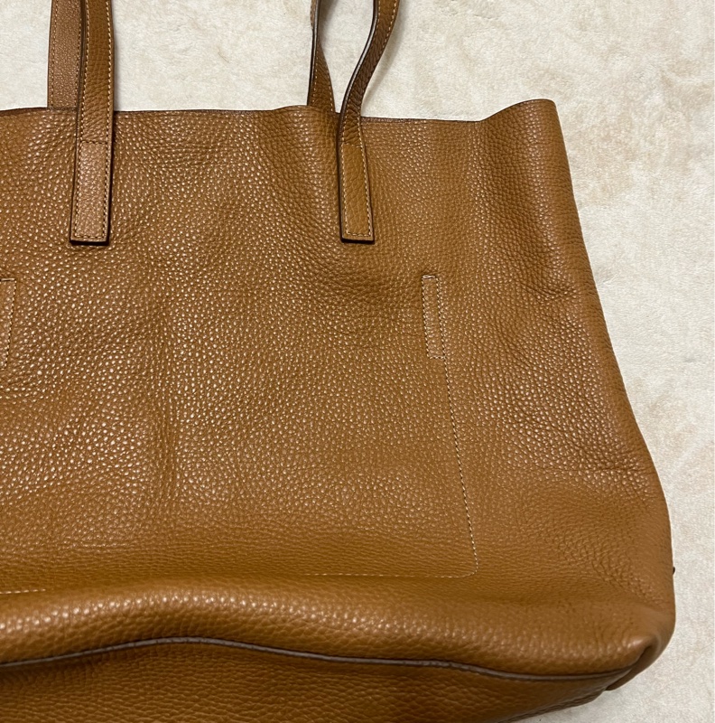 Prada 咖啡色托特包 鹿皮（少見的皮革款）-6