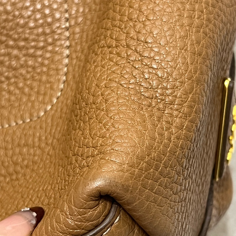 Prada 咖啡色托特包 鹿皮（少見的皮革款）-16