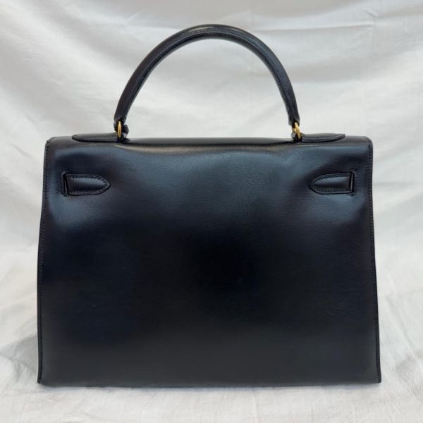 Hermès Kelly 32 黑金box皮手袋-4