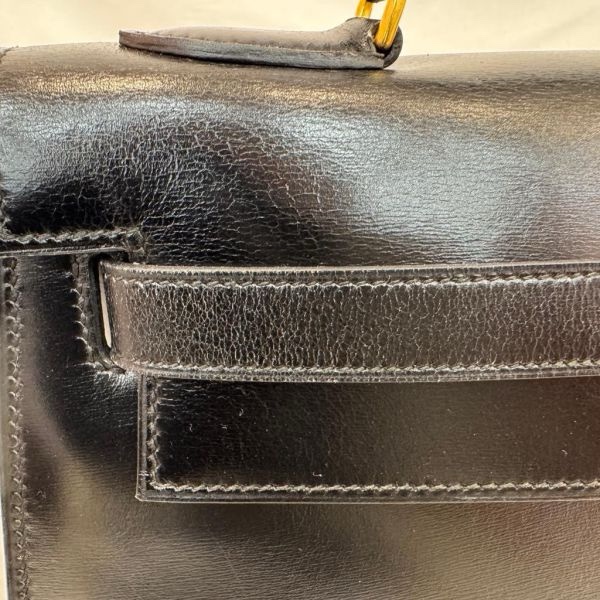 Hermès Kelly 32 黑金box皮手袋-7