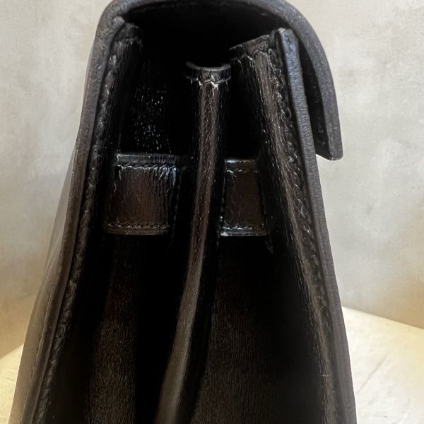 Hermès Kelly 32 黑金box皮手袋-12