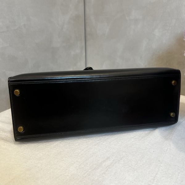 Hermès Kelly 32 黑金box皮手袋-19