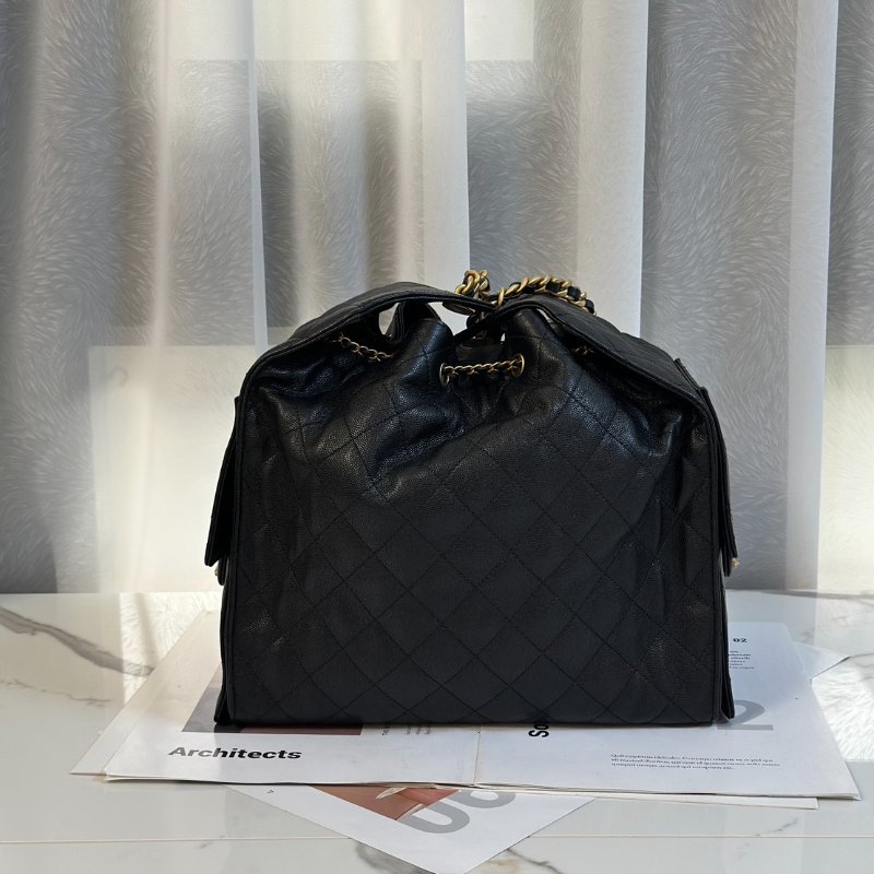 CHANEL 25 Hobo bag - 中號黑金-4