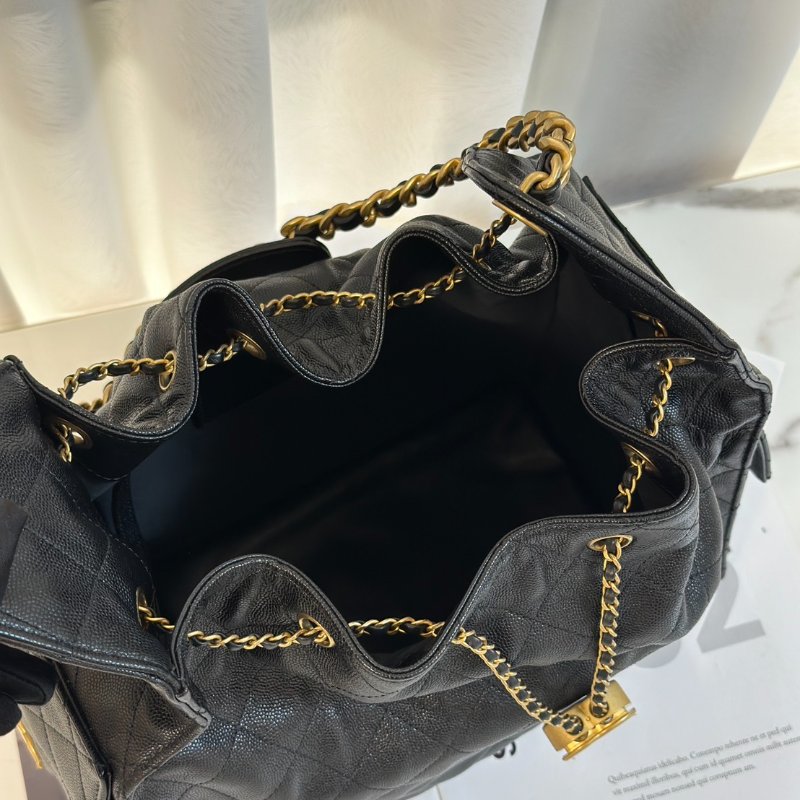 CHANEL 25 Hobo bag - 中號黑金-6