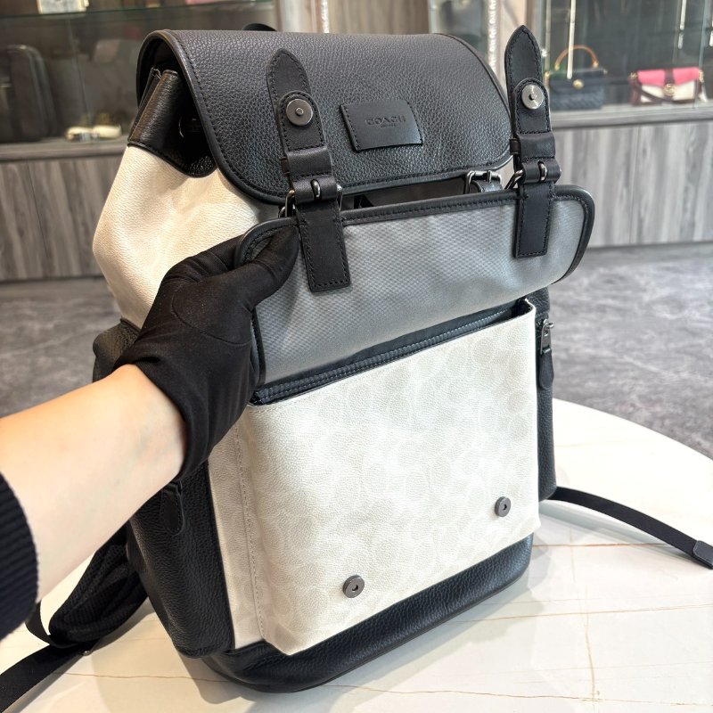 *SHIHNA名牌精品* Coach SPRINT 拼色經典 SIGNATURE 後背包-5