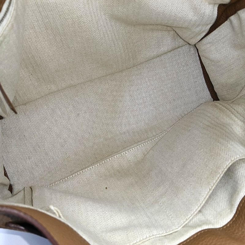 HERMES Aifred35土黃色Clemence牛皮單肩包斜挎包銀色五金R刻-9