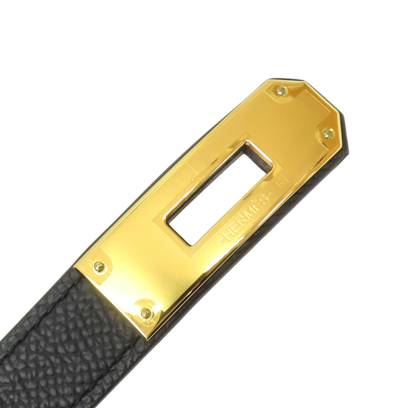 黑色 EPSOM牛皮 Kelly Pocket 18 belt 皮帶 W刻【HERMES 愛馬仕】 H081120CC89-8