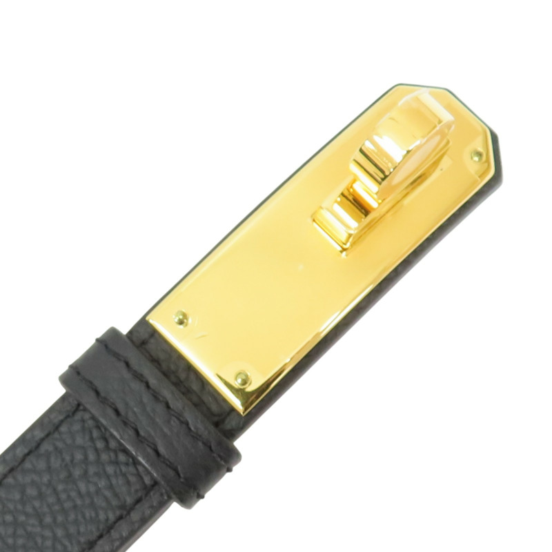黑色 EPSOM牛皮 Kelly Pocket 18 belt 皮帶 W刻【HERMES 愛馬仕】 H081120CC89-9