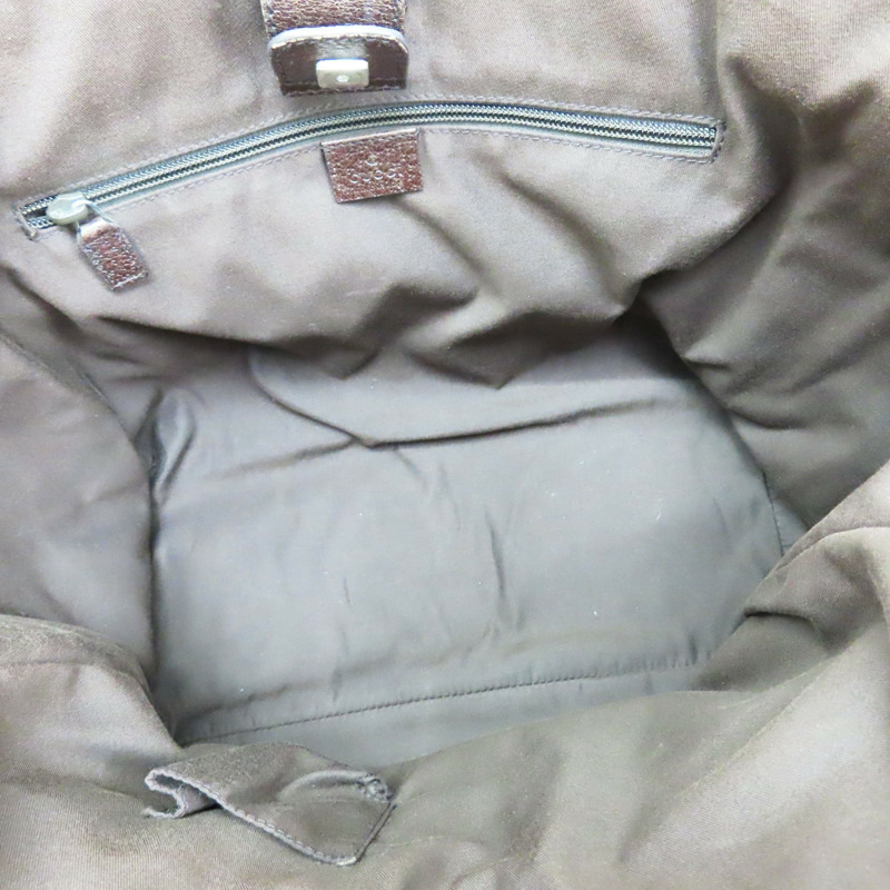 烏木色 緹花帆布 手提包【GUCCI 古馳】 161836-4