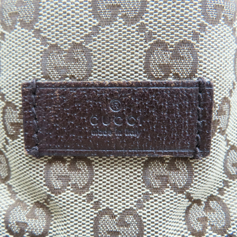 烏木色 緹花帆布 手提包【GUCCI 古馳】 161836-6