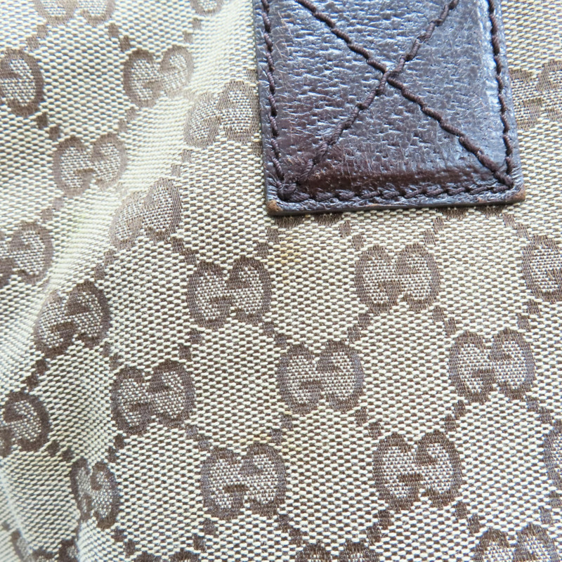 烏木色 緹花帆布 手提包【GUCCI 古馳】 161836-9