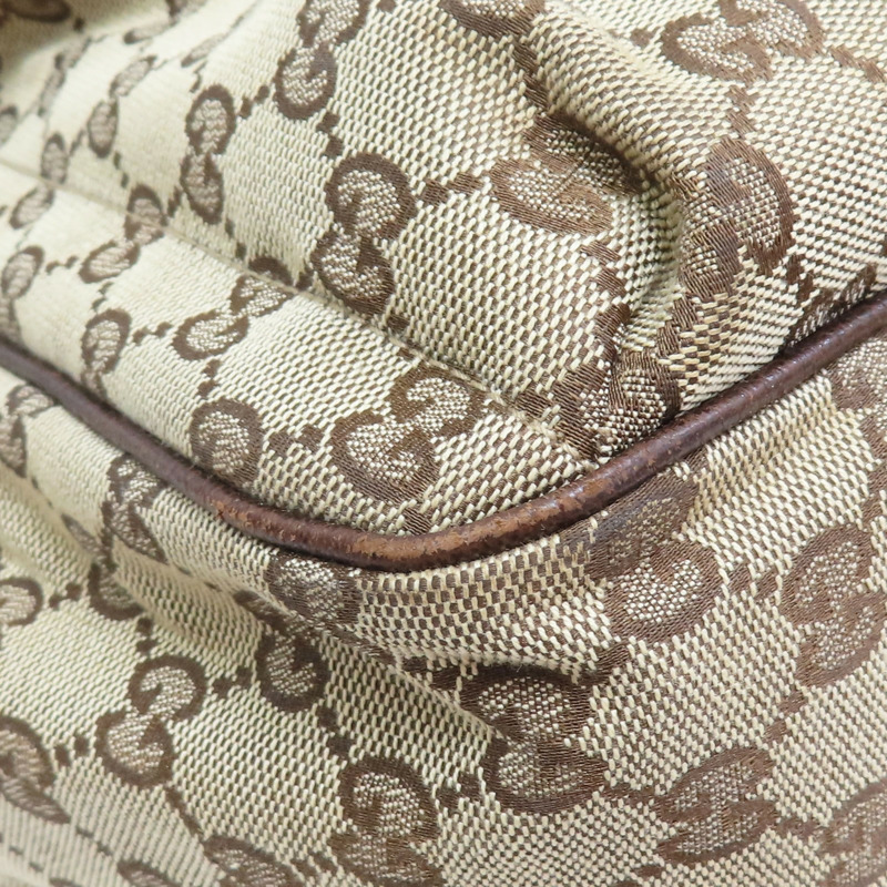 烏木色 緹花帆布 手提包【GUCCI 古馳】 161836-10