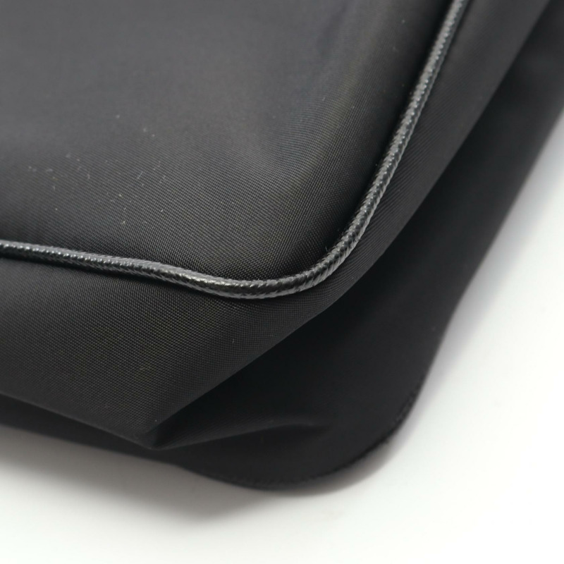 PRADA Re-Nylon 肩挎包 2VH113 尼龍 Saffiano 皮革 黑色 二手-5