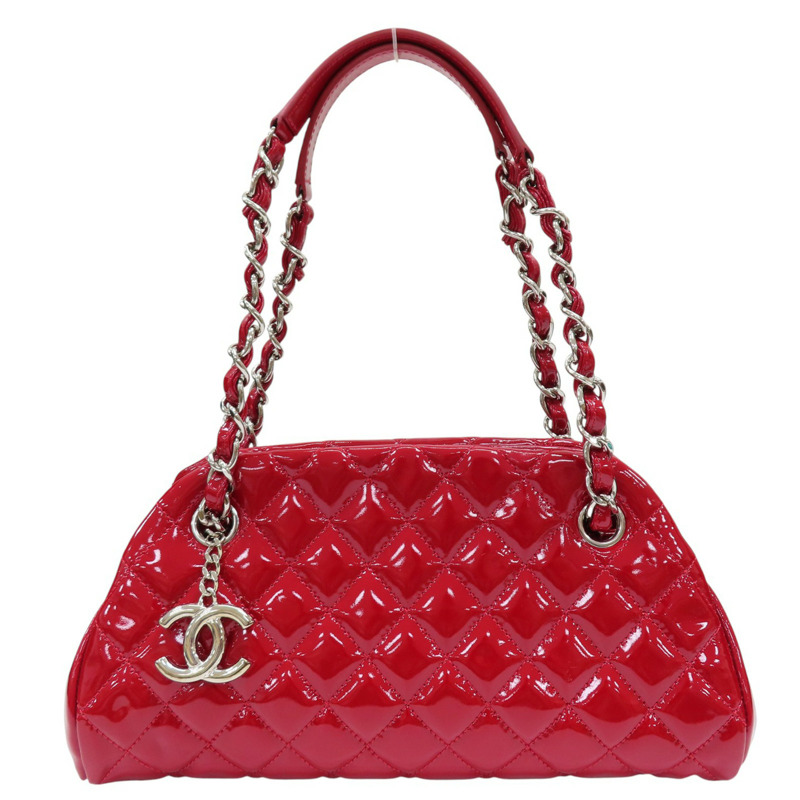 紅色 漆皮 Just Mademoiselle 肩背包【CHANEL 香奈兒】-0
