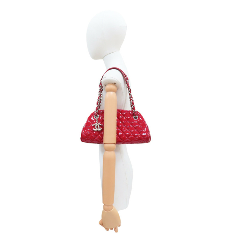 紅色 漆皮 Just Mademoiselle 肩背包【CHANEL 香奈兒】-5