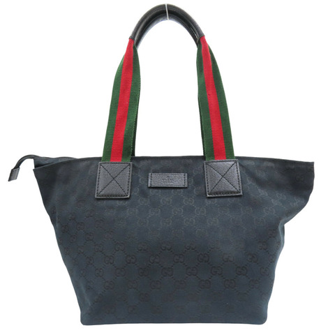 黑色 緹花帆布 肩背包【GUCCI 古馳】 131230