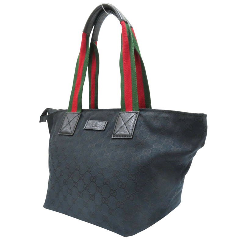 黑色 緹花帆布 肩背包【GUCCI 古馳】 131230-1