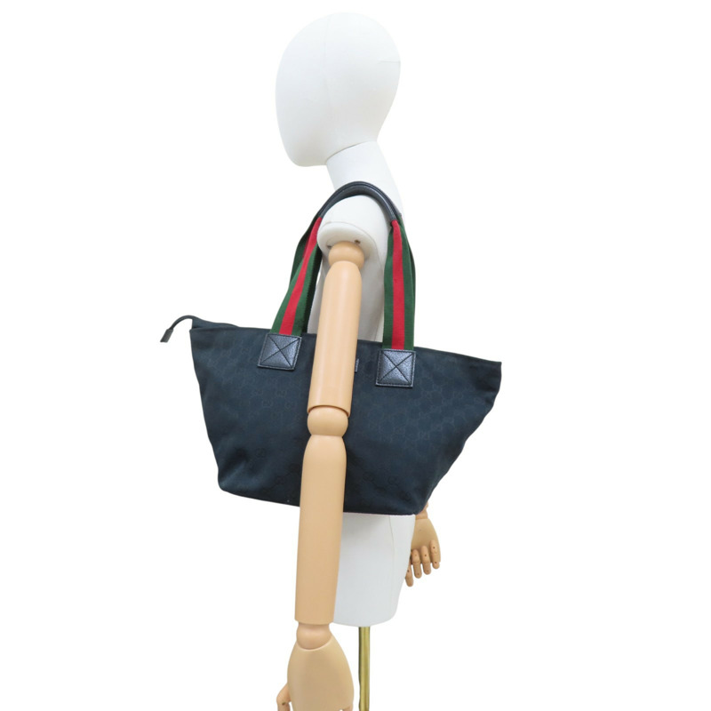 黑色 緹花帆布 肩背包【GUCCI 古馳】 131230-8