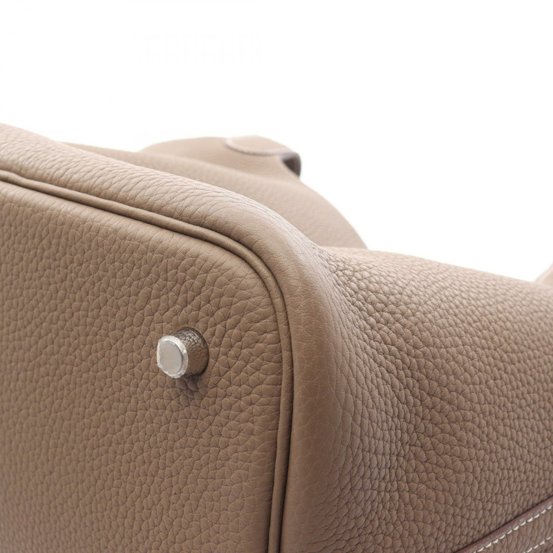 愛馬仕 Picotin Lock MM 手袋 D Taurillon Clemence Etoupe 灰色 二手 女士 SHW-5