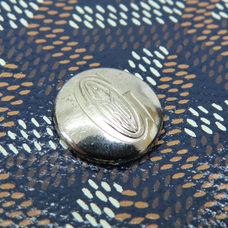 海軍藍色 Goyardine帆布 Plumet Pocket Wallet肩背包【GOYARD 高雅德】 PLUMETPMLTY12CL12P-16