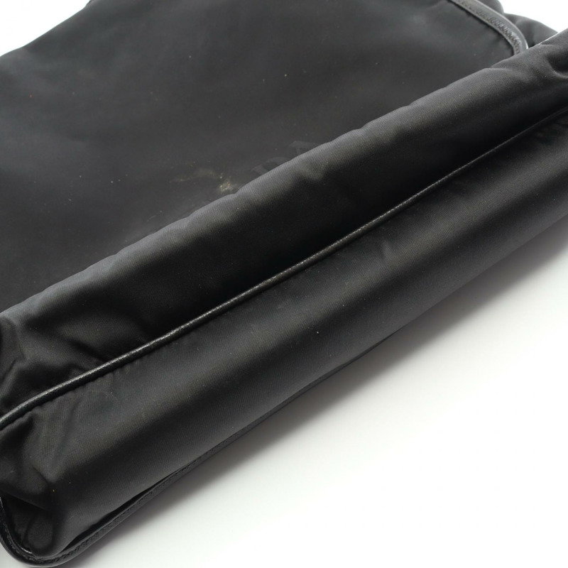 PRADA TESSUTO+SAFFIANO Logo 肩背包 2VD166 尼龍皮革 黑色 二手 男女通用-9