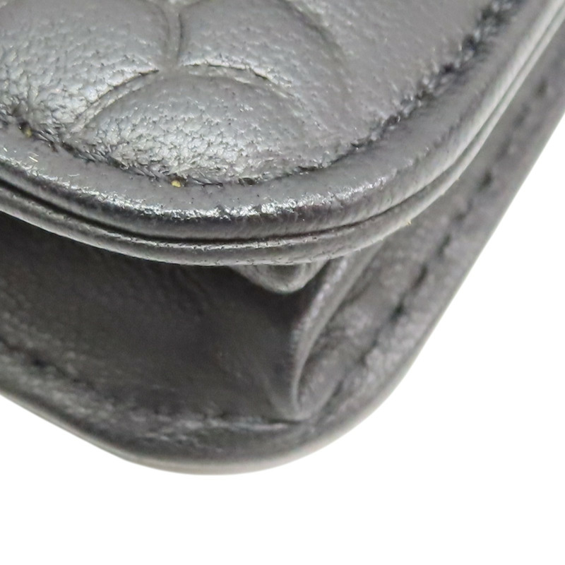 黑色牛皮 山茶花 鍊帶 肩背包 A47421 無卡【CHANEL 香奈兒】 A47421-12