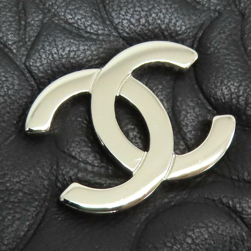 黑色牛皮 山茶花 鍊帶 肩背包 A47421 無卡【CHANEL 香奈兒】 A47421-16