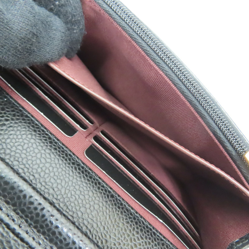 黑色 牛皮 菱格紋 WOC 鍊帶 肩背包 金扣 (無卡)【CHANEL 香奈兒】 AP0250-6