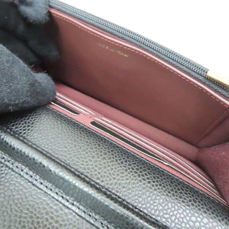 黑色 牛皮 菱格紋 WOC 鍊帶 肩背包 金扣 (無卡)【CHANEL 香奈兒】 AP0250-7