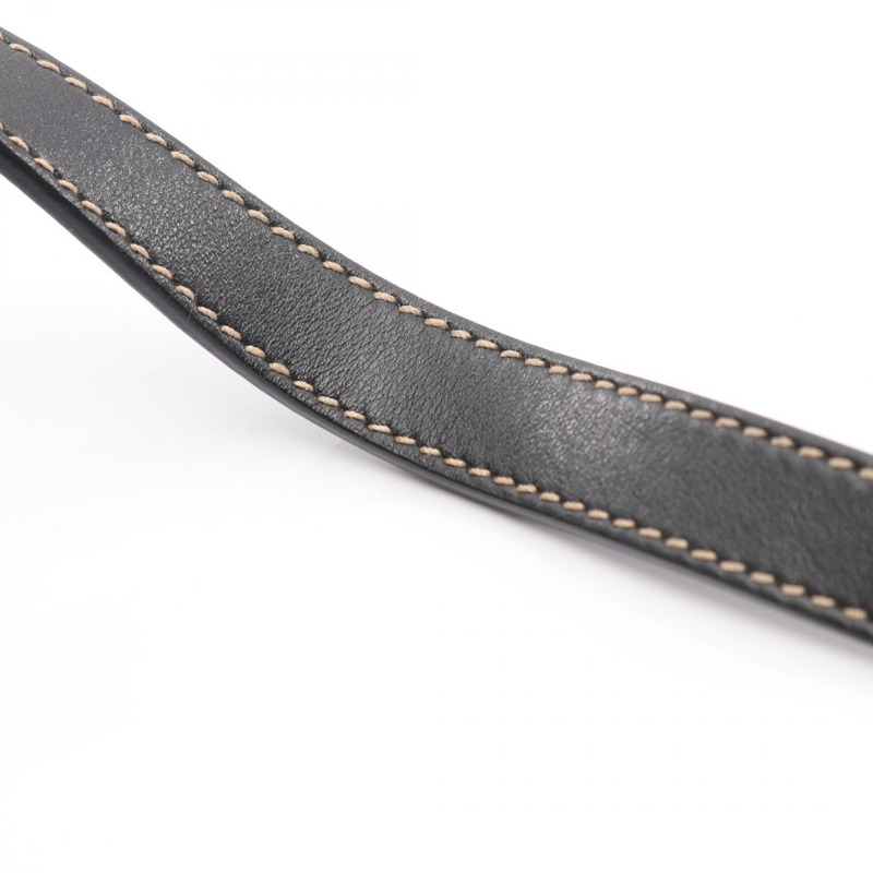 PRADA LOGO JACQUARD 單肩包 帆布皮革 米色 黑色 二手 女士-6