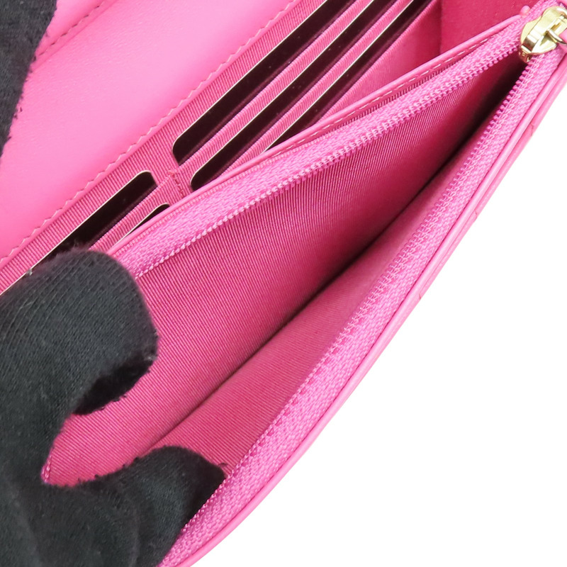 粉色 牛皮 WOC V stitch 鍊帶 肩背包【CHANEL 香奈兒】 A33814-4