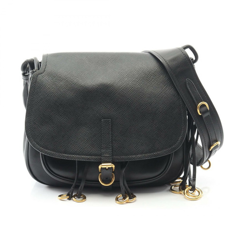 PRADA Corsair 肩背包 1BD050 黑色真皮 二手 女士