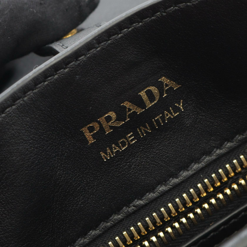 PRADA Corsair 肩背包 1BD050 黑色真皮 二手 女士-3