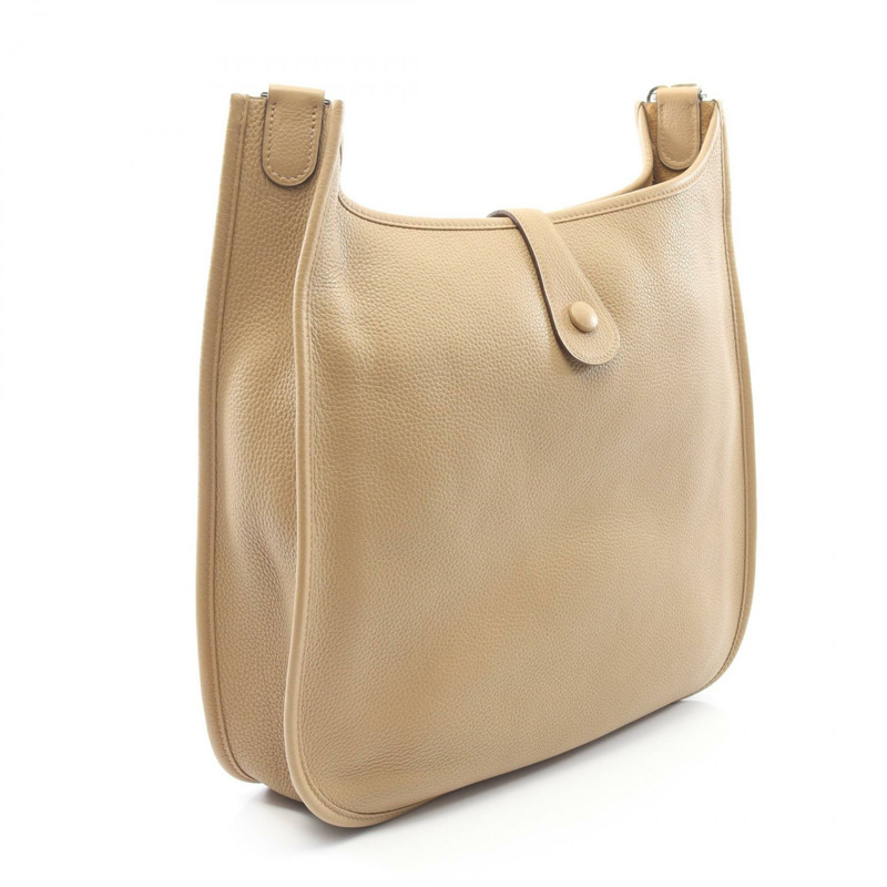 愛馬仕 Evelyne 1 GM 單背包 L Taurillon Clemence 米色 二手 女士 SHW-1