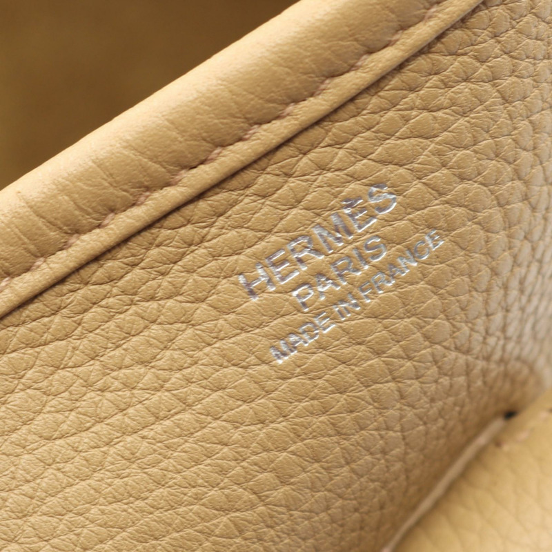 愛馬仕 Evelyne 1 GM 單背包 L Taurillon Clemence 米色 二手 女士 SHW-3