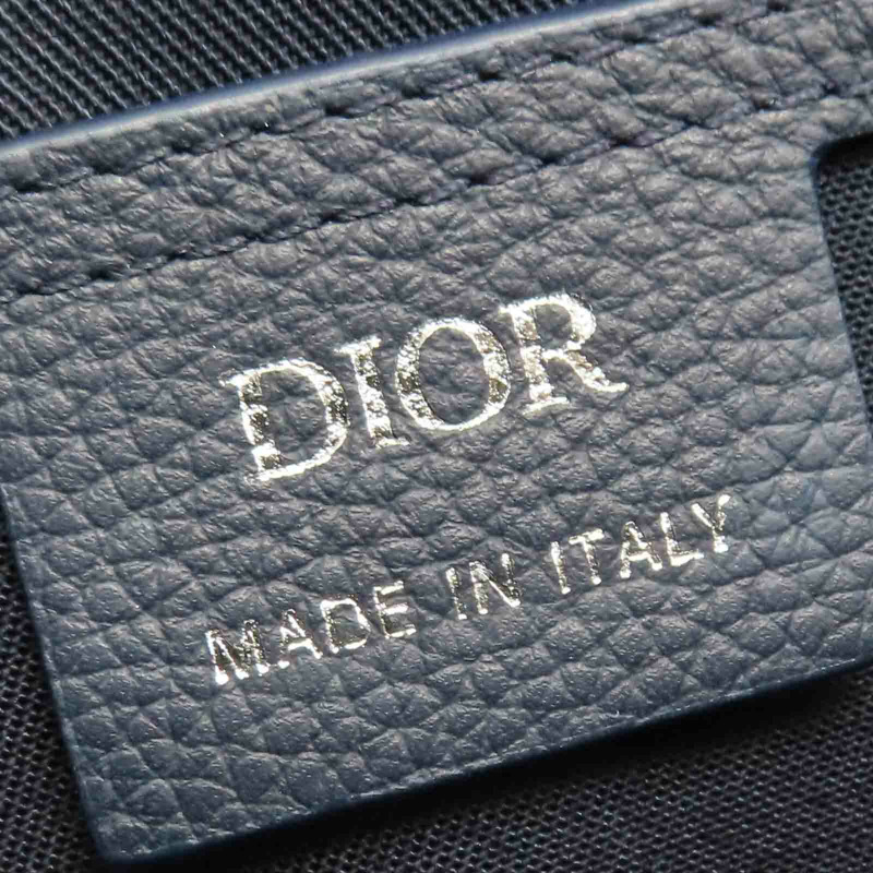 藍色 緹花帆布 Saddle 小型翻蓋 郵差 肩背包 1ADPO049YKS_H00N【Dior 迪奧】 1ADPO049YKS_H00N-7