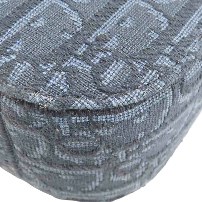 藍色 緹花帆布 Saddle 小型翻蓋 郵差 肩背包 1ADPO049YKS_H00N【Dior 迪奧】 1ADPO049YKS_H00N-11