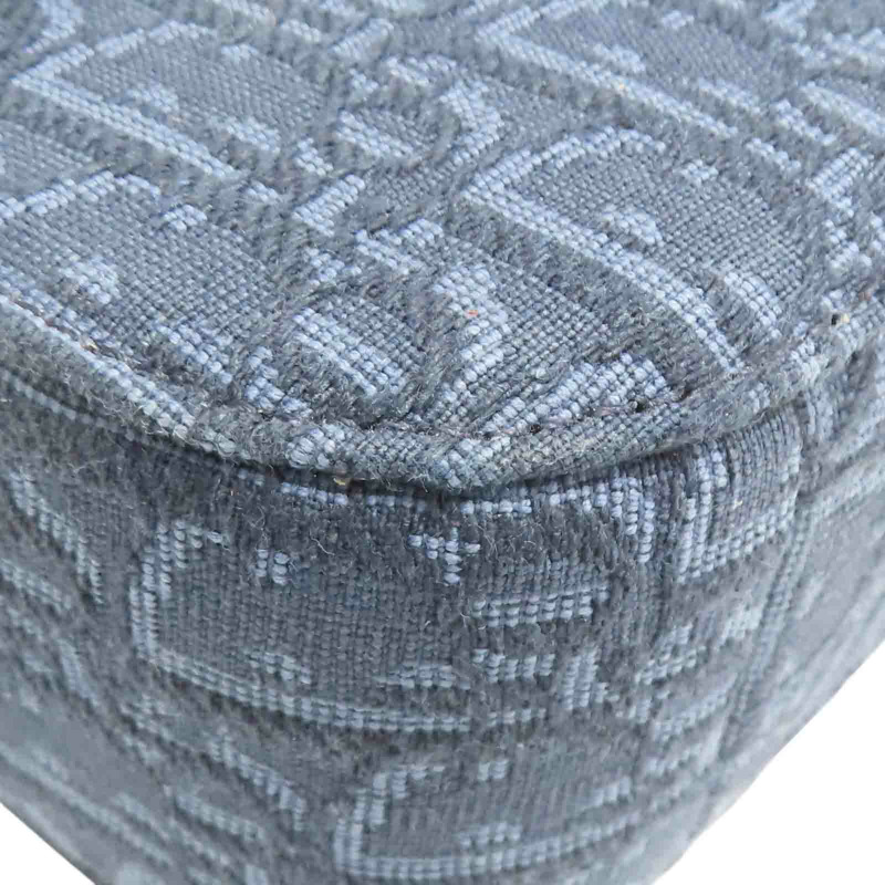 藍色 緹花帆布 Saddle 小型翻蓋 郵差 肩背包 1ADPO049YKS_H00N【Dior 迪奧】 1ADPO049YKS_H00N-12