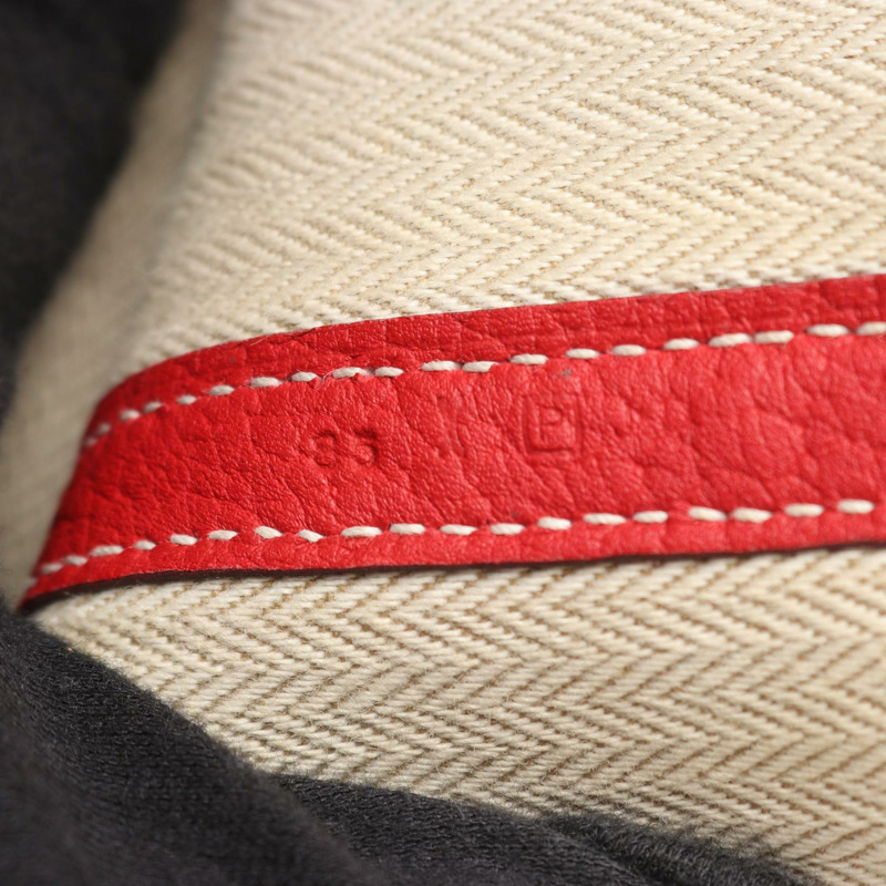 愛馬仕 Garden party PM 手提包 P Negonda 皮革 Rouge casaque 二手 SHW-4