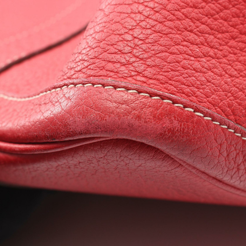 愛馬仕 Garden party PM 手提包 P Negonda 皮革 Rouge casaque 二手 SHW-7