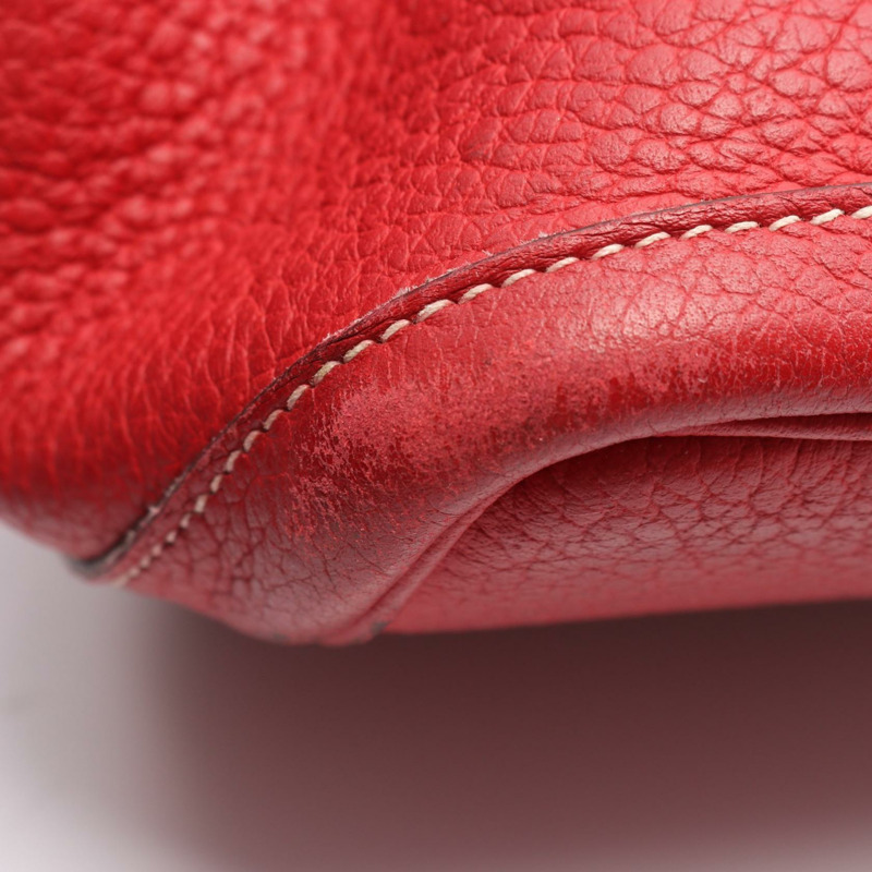 愛馬仕 Garden party PM 手提包 P Negonda 皮革 Rouge casaque 二手 SHW-8