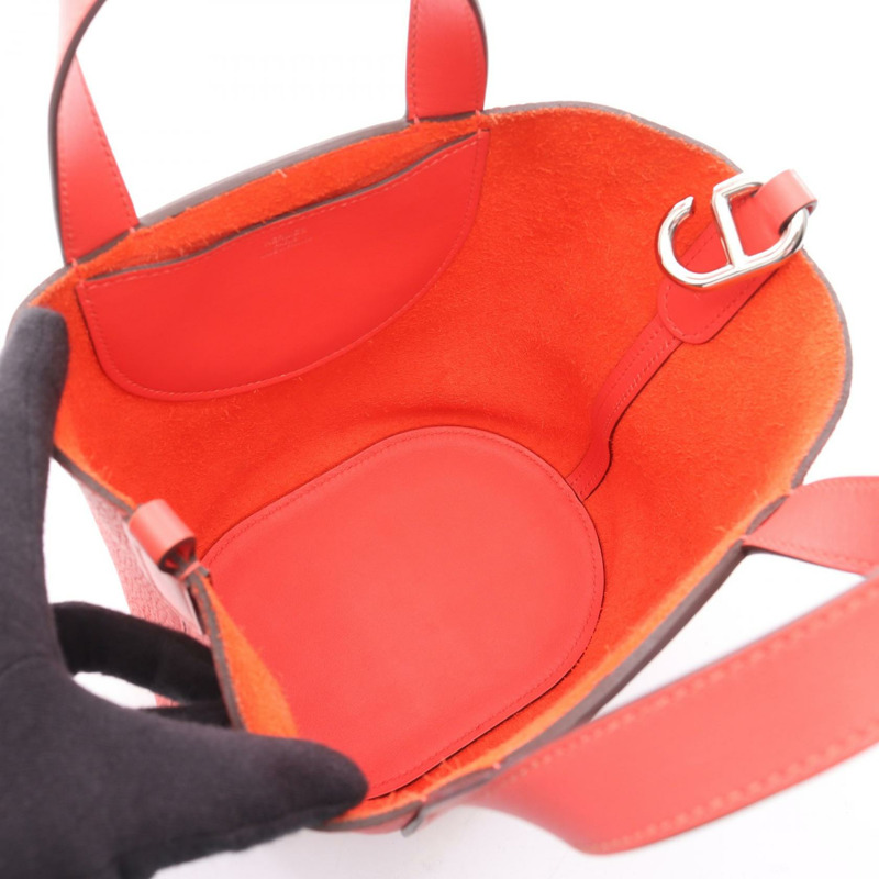 愛馬仕 In the Loop 18 手提包 U Taurillon Clemence Rose Texas 二手女士 SHW-2