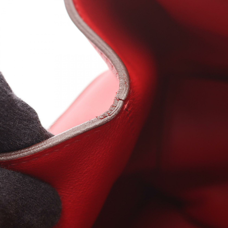 愛馬仕 Toolbox 20 單肩手提包 D Swift 皮革 紅色 Vermillon 二手 女士 GHW-6