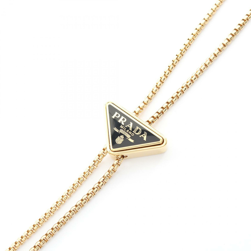 PRADA 三角形 Logo 鏈條手機包 1BP050 Saffiano 皮革 黑色-8