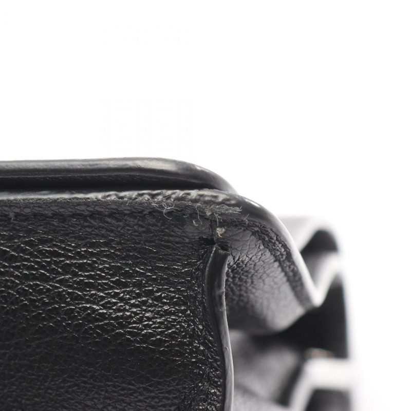 PRADA GLACE'CALF 斜背單肩包 1BD296 黑色皮革 二手 女士-5