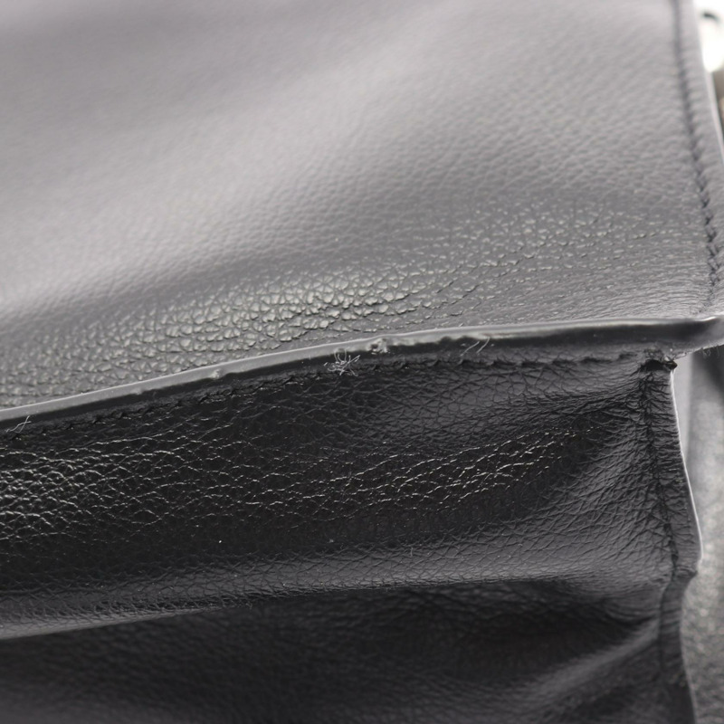 PRADA GLACE'CALF 斜背單肩包 1BD296 黑色皮革 二手 女士-6