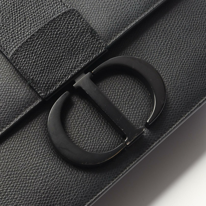 Christian Dior 30 MONTAIGNE 肩斜背包 M9203UMOS 黑色皮革二手-7