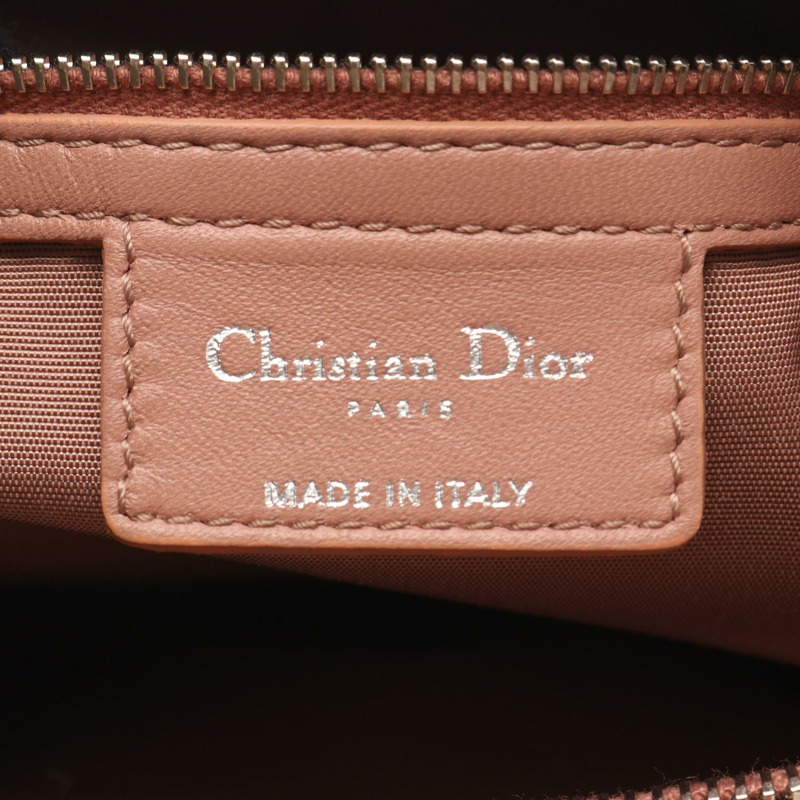 Christian Dior Cannage 鏈條手提包 MO955PCAL 粉紅色皮革 SHW 二手女士-3